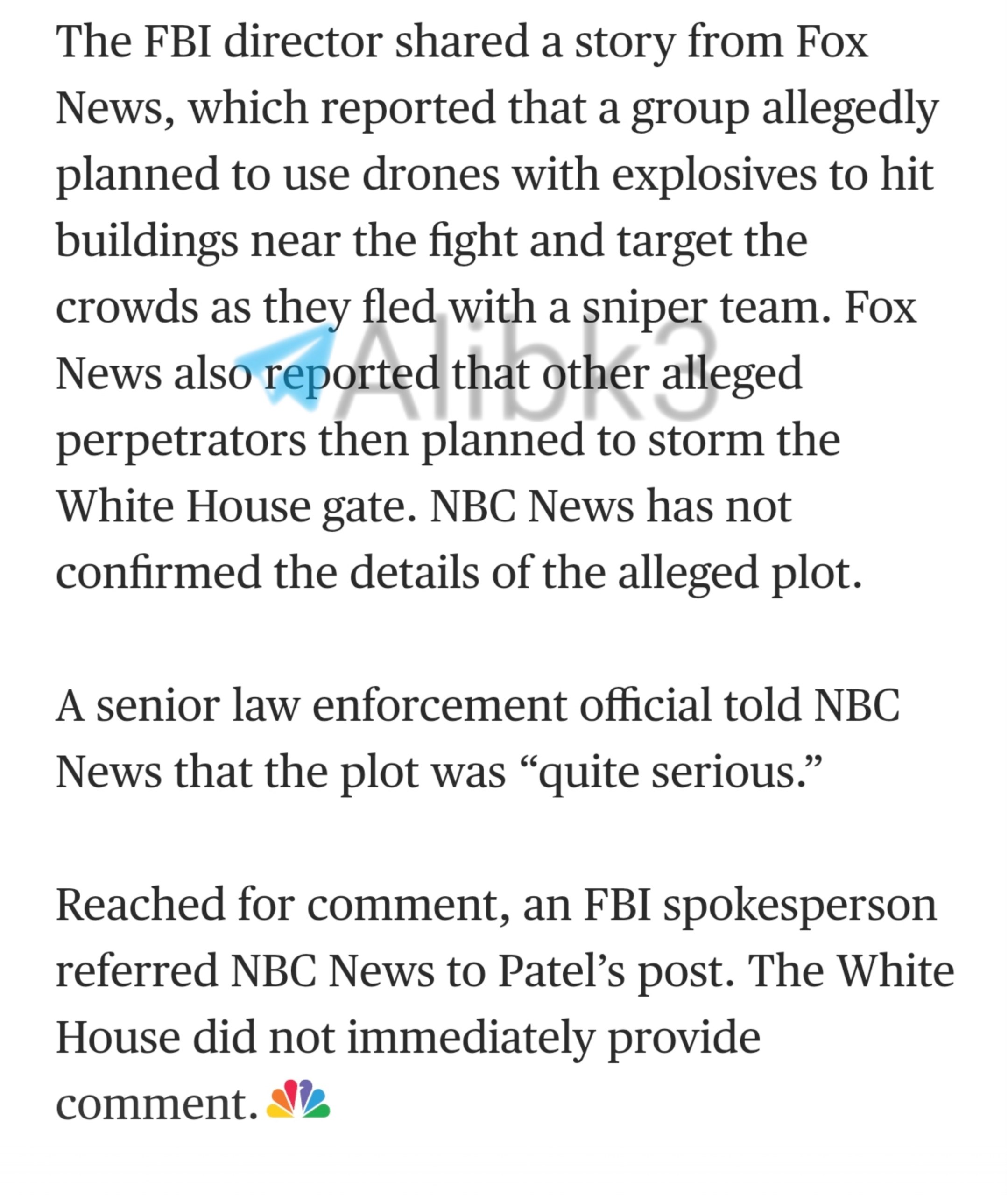 US investigators probe plot to attack White House and crowds