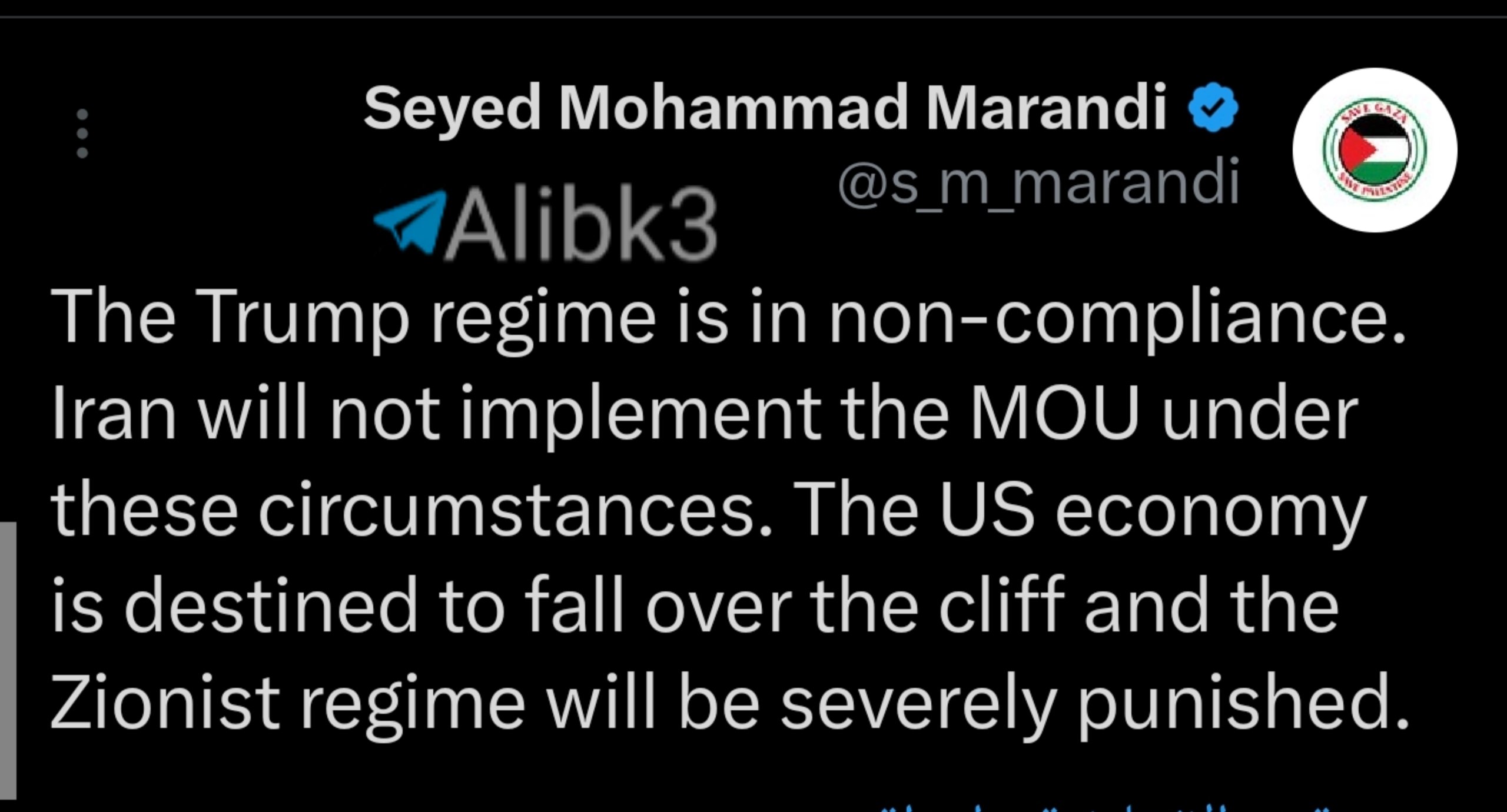 Iranian Advisor Says Trump Administration Breached Agreement