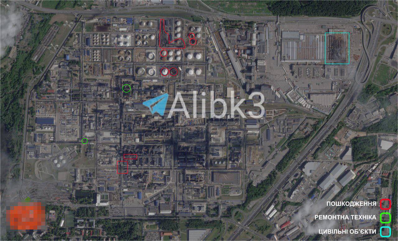 Satellite Images Show Damage at Moscow Oil Refinery