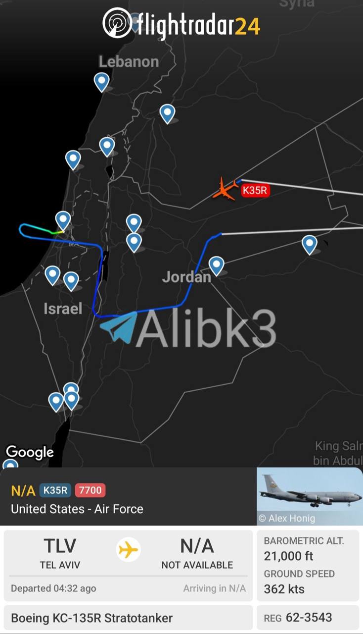US Refueling Plane Declares Emergency Over Jordan