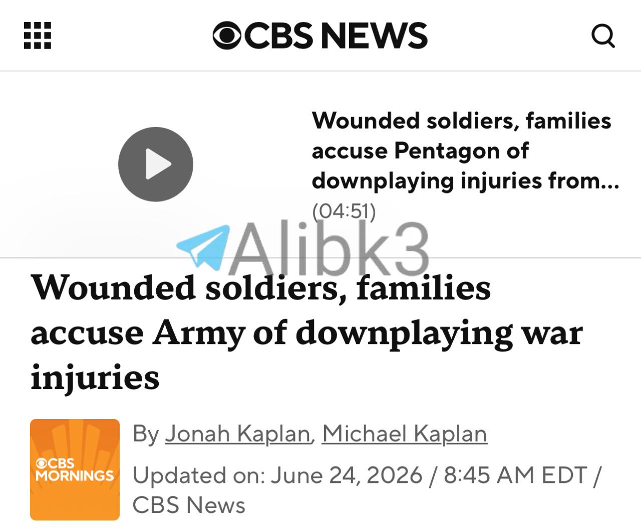 US Soldiers Say Injuries Far Worse Than Official Reports