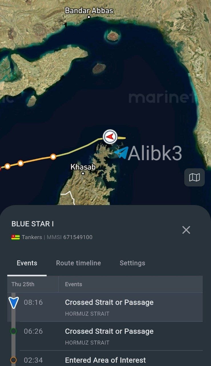 Three vessels ordered back by Iran's Revolutionary Guard in Hormuz