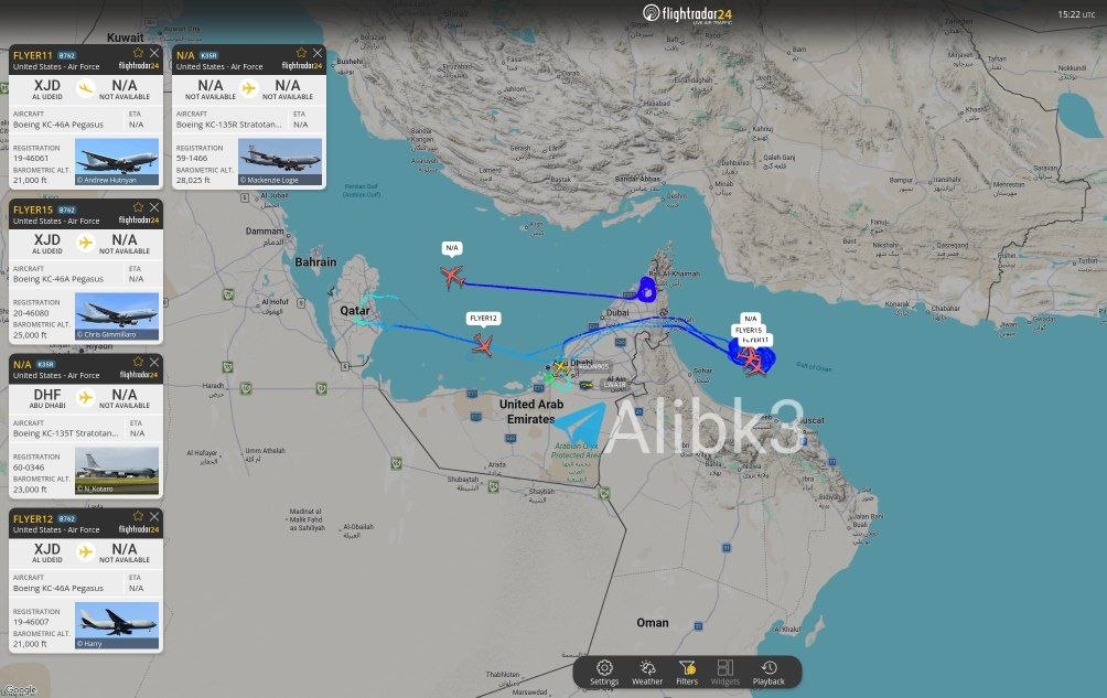 Five US Military Cargo Planes Fly Over Target Site on Omani Coast