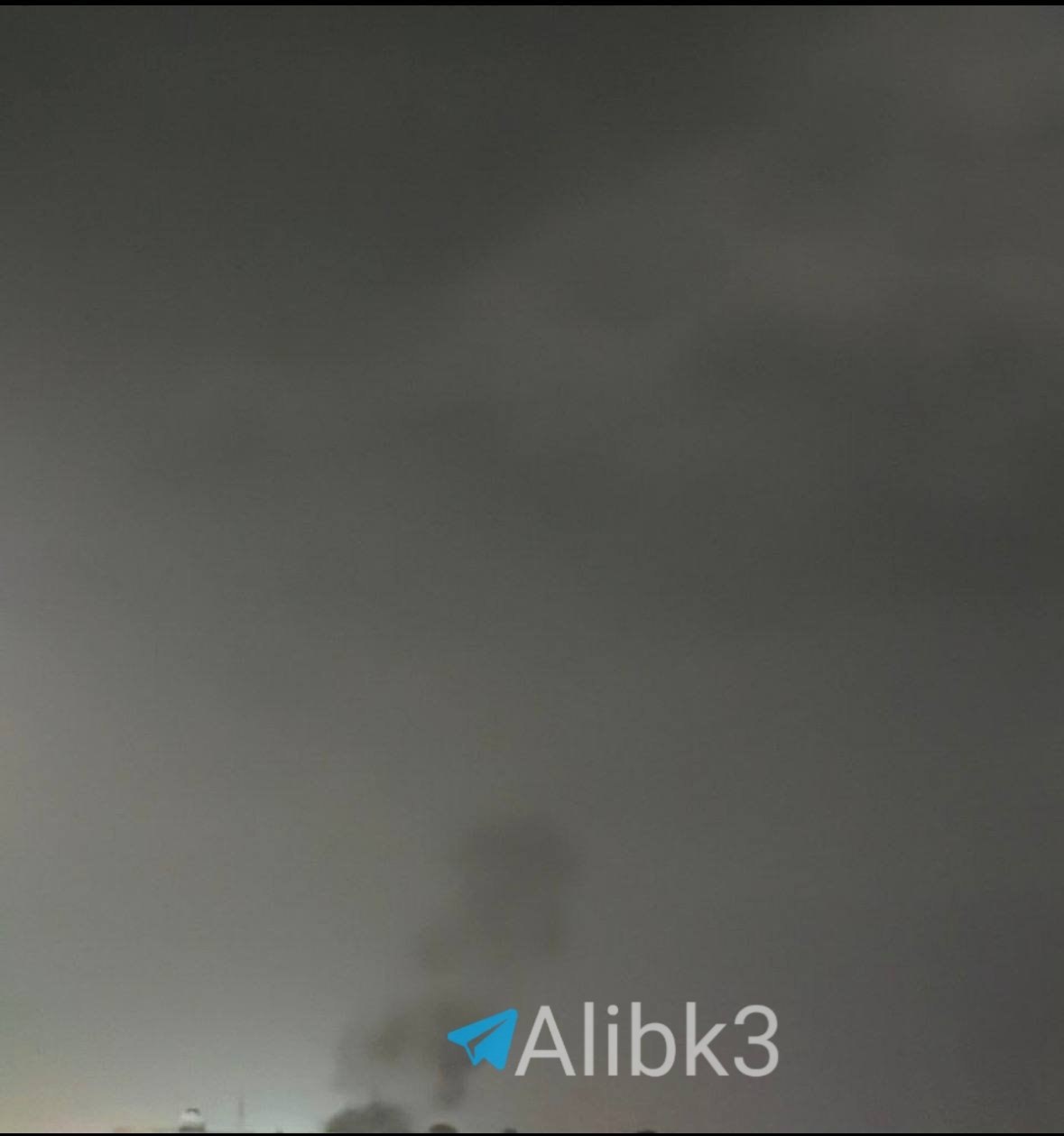 Smoke Plumes Seen Over Sirik, Iran