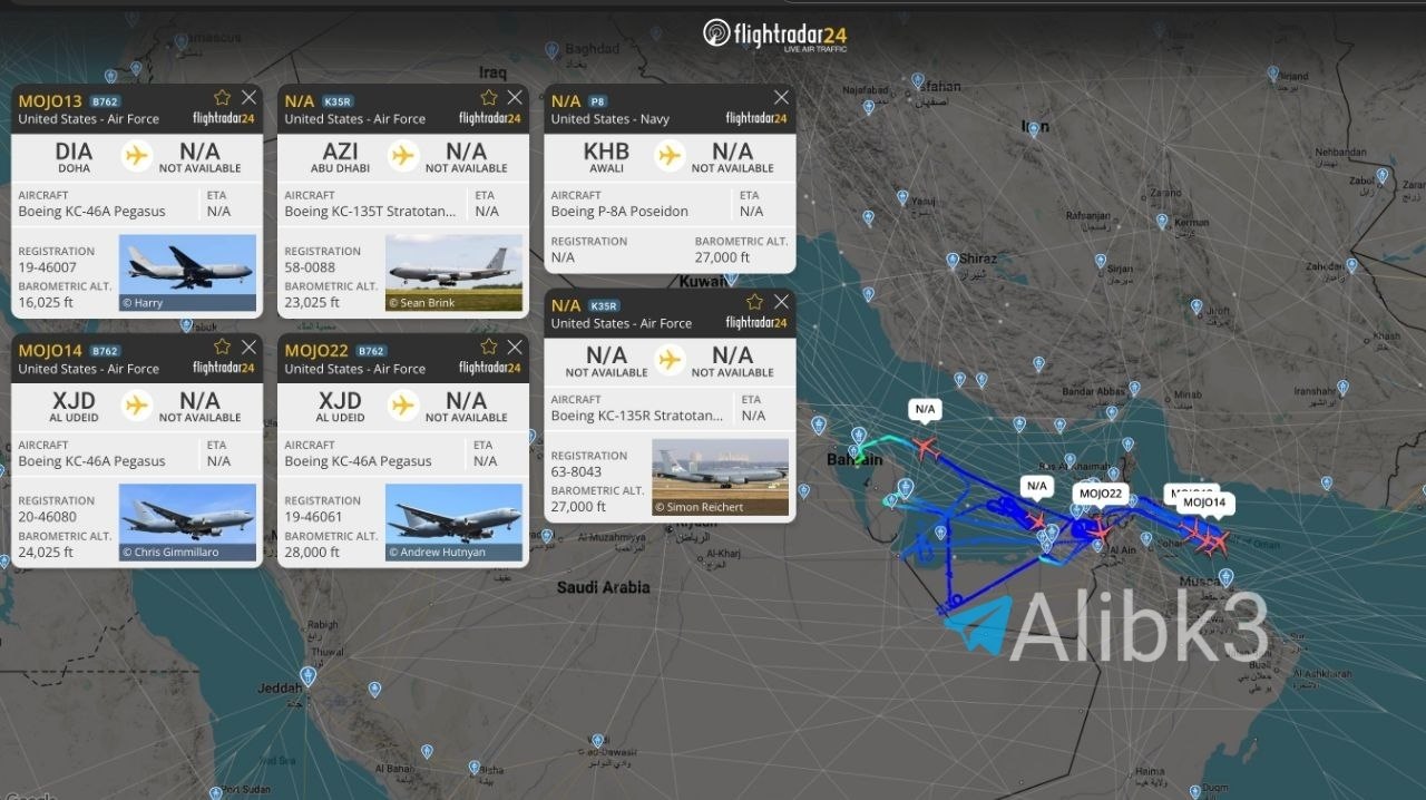 US Air Force conducts intensive operations over Persian Gulf