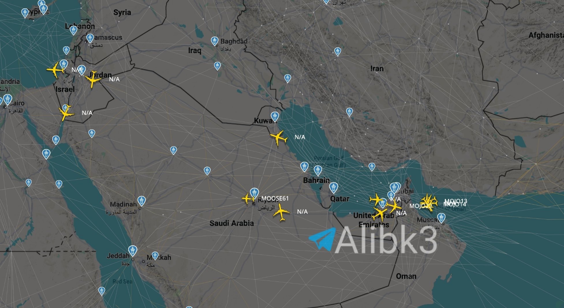 US Refueling Flights Rise Over Persian Gulf