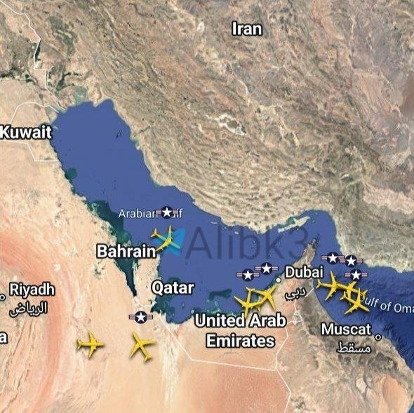 US Aircraft Refueling Over Persian Gulf