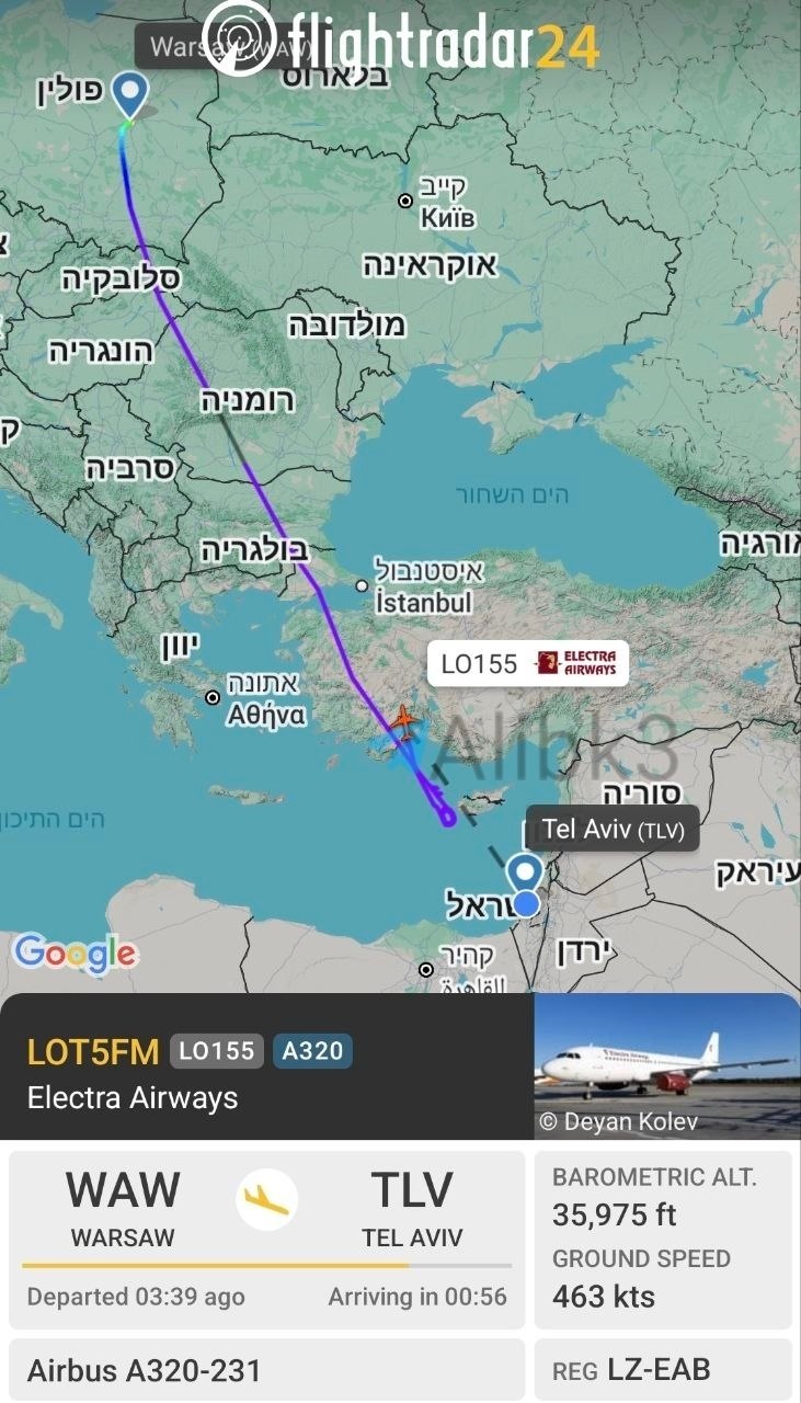 Israeli Jets Intercept Plane Over Ben Gurion Airport