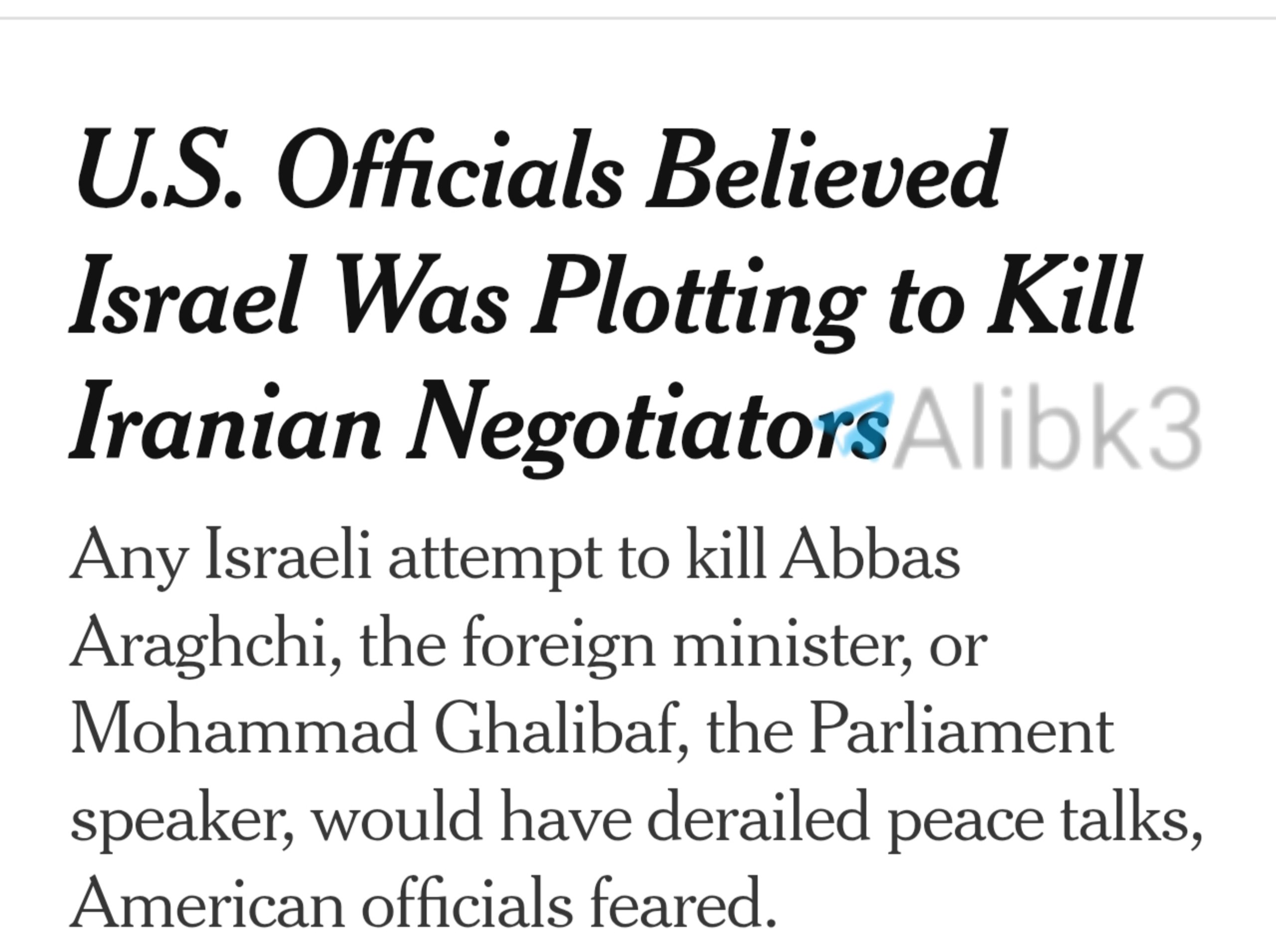 Iranian Negotiators Evade Possible Israeli Targeting