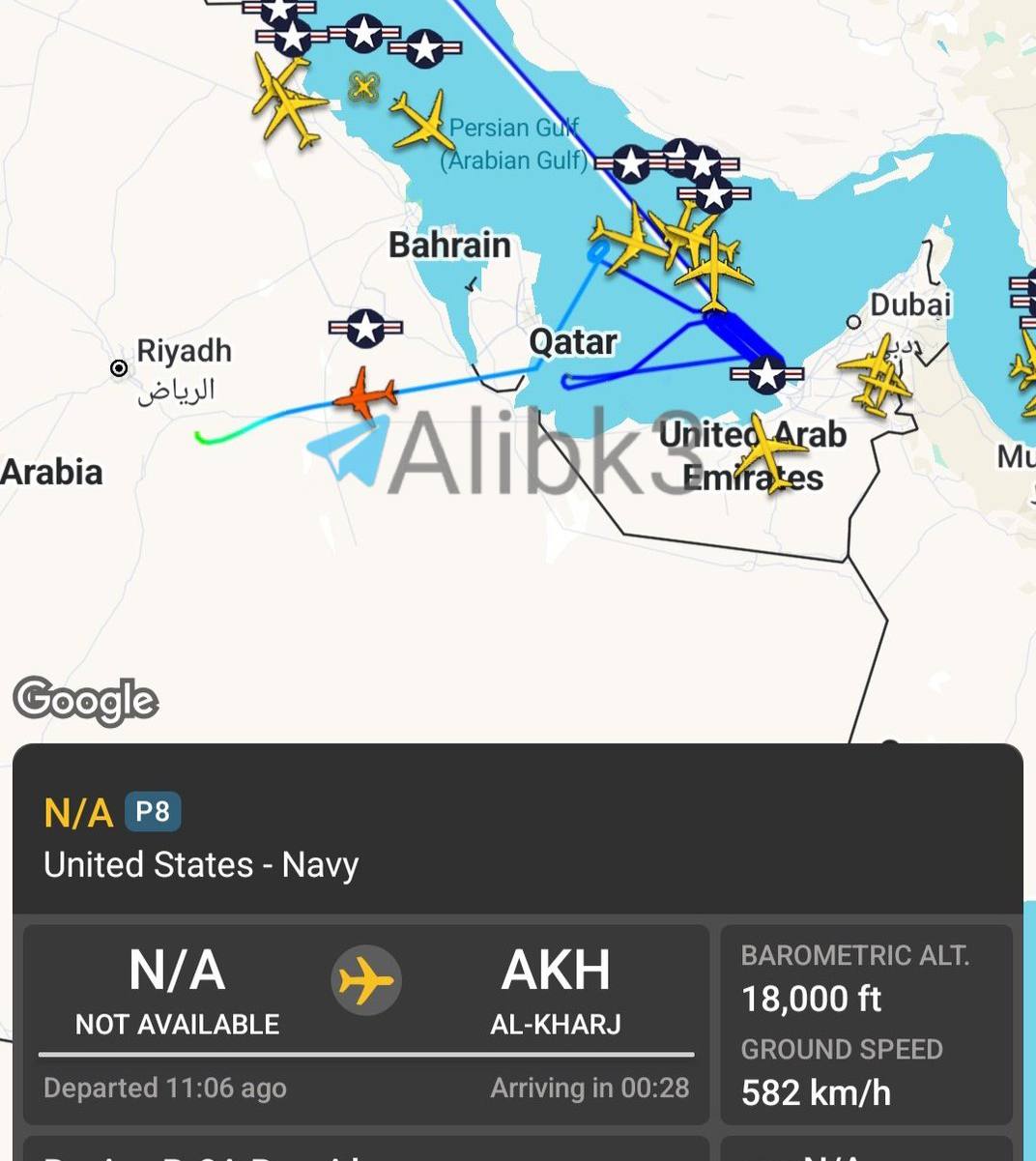 US P-8A Diverts to Saudi Base After Iranian Targeting