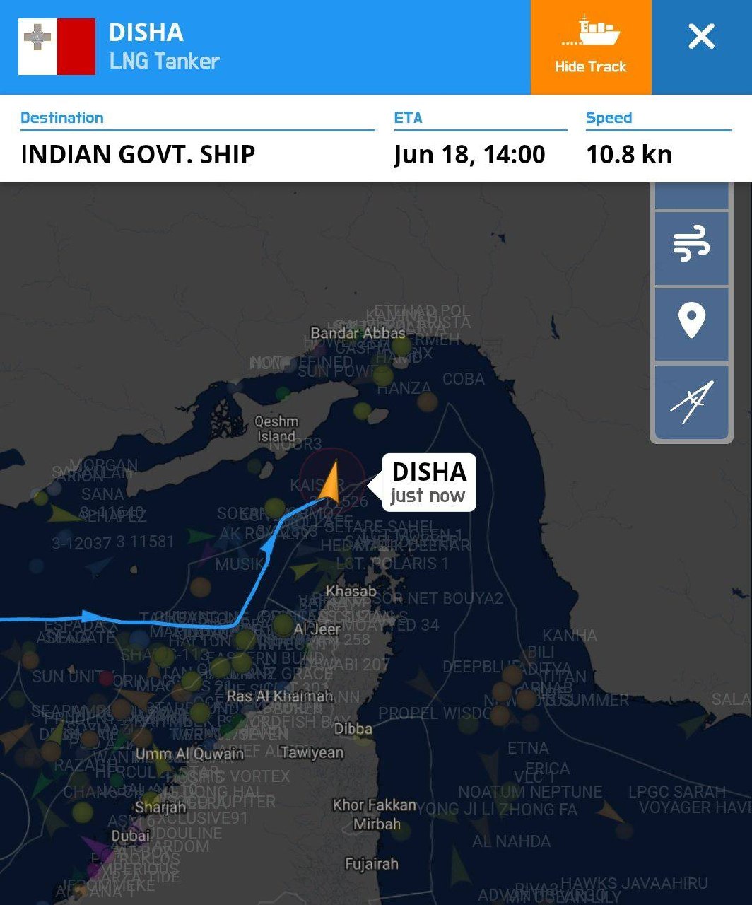 Indian tanker first to use IRGC route through Strait of Hormuz in 48 hours