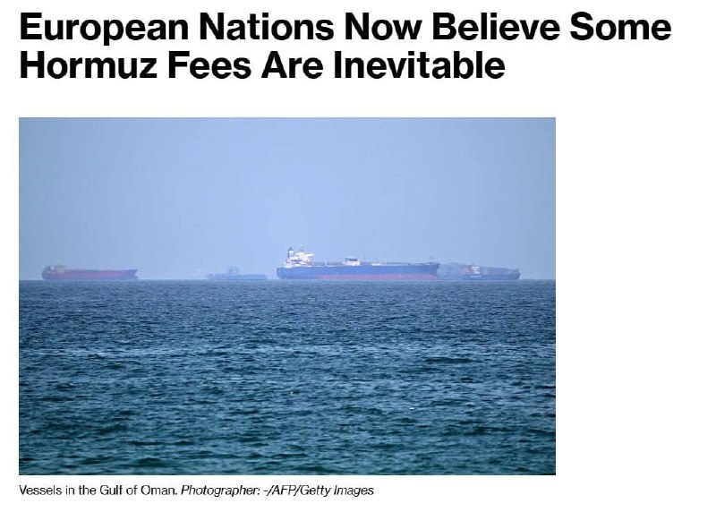 Europe Accepts Iran's Planned Strait of Hormuz Fees