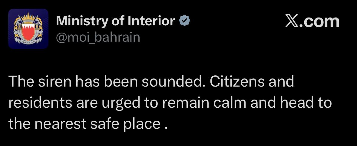 Sirens Sound in Bahrain