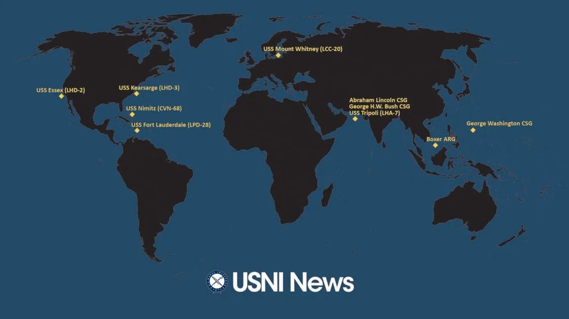 Significant Naval Presence Maintained in Eastern Mediterranean and Other Regions