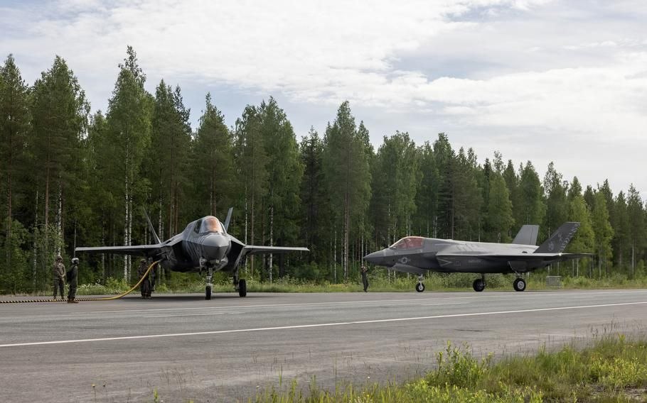 US Marine F-35B Conducts First Highway Takeoff in Finland