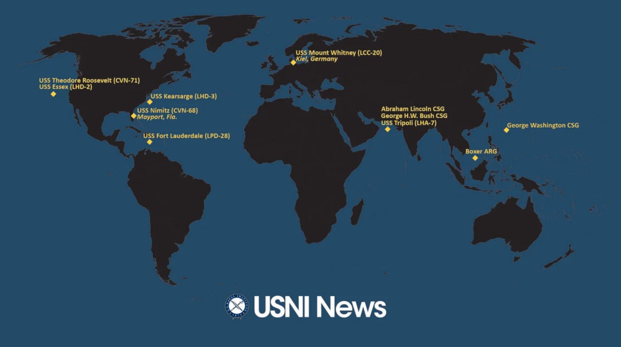 US Navy Deploys Multiple Carrier Groups Across Global Waters