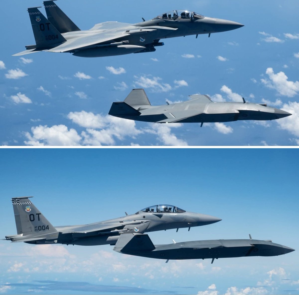 US F-15EX Jets Fly with Australian MQ‑28 Ghost Bat Drone in 2026 Exercise
