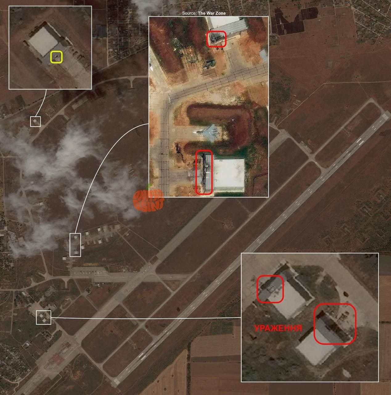 Ukrainians Target 5 Nests at Sakiy Air Base