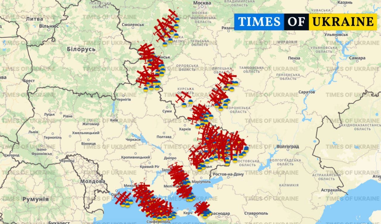 Ukraine Launches Hundreds of Long-Range Drones Toward Russia
