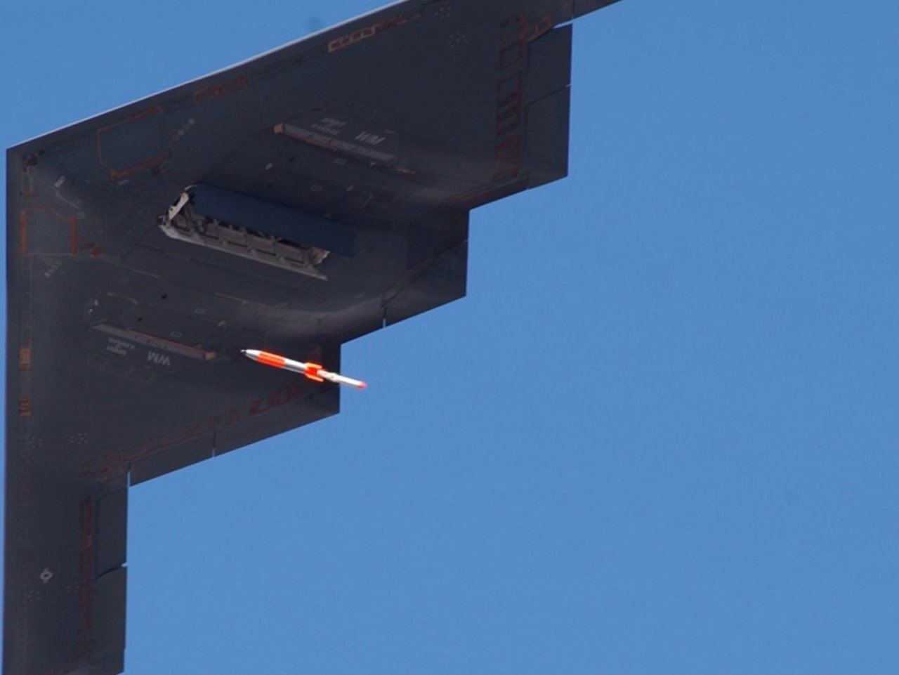 B-2 Bomber Launches Nuclear Cruise Missile