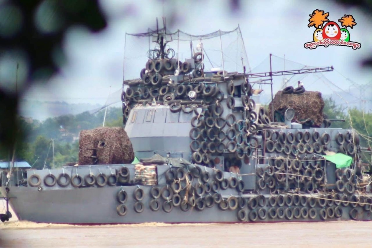 Myanmar Navy Equips Floating Vessel with Anti-Drone Shield