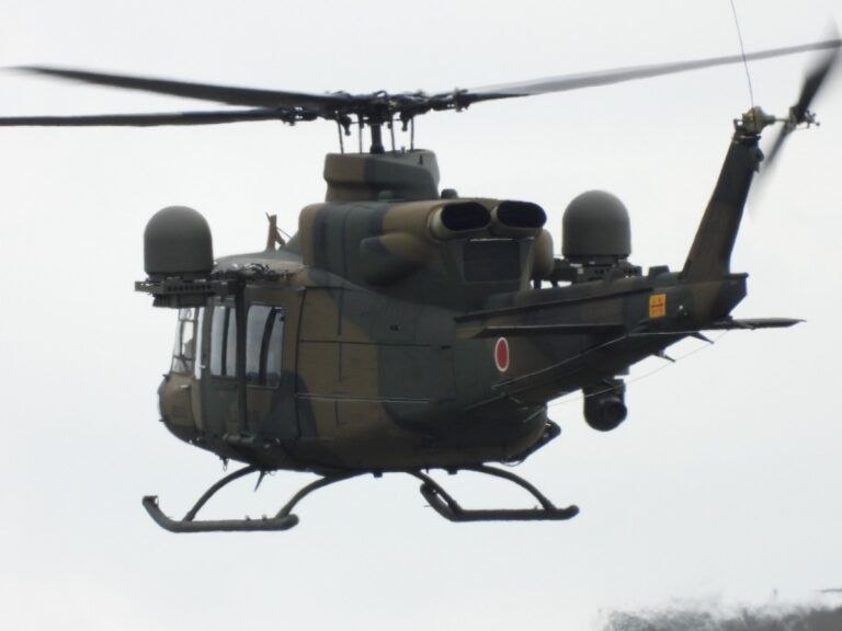 Japan Tests Unknown Upgrade on UH-2 Helicopter with New Dome Antennas